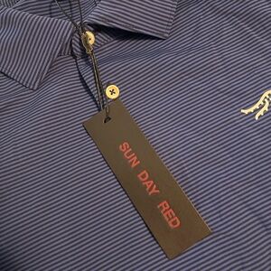 Sun Day Red Men's Navy Striped Polo Shirt